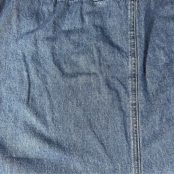 Carolina Blues Womens Maxi Skirt 20w Denim Romantic Floral Slit Pockets Plus Sz - Picture 12 of 12